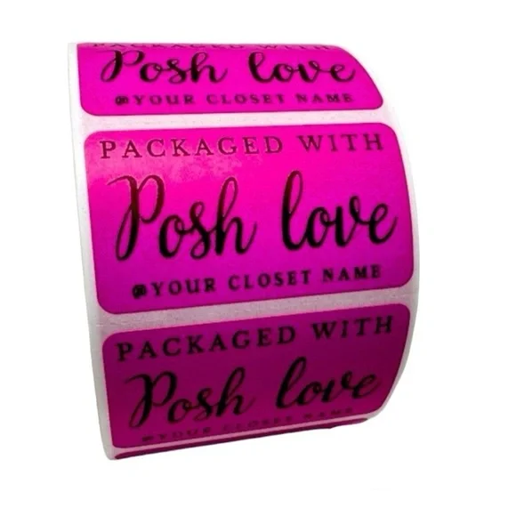thank you stickers |packaged with posh love | custom stickers closet name new 2” - Picture 4 of 4